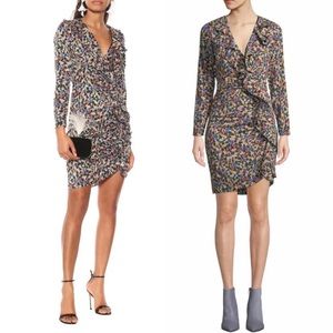 Veronica Beard Minna Floral Silk Flutter Dress size 8 NWT